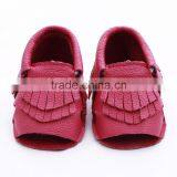 100% Cow Leather Baby Summer Fringed Moccs thumbnail-1
