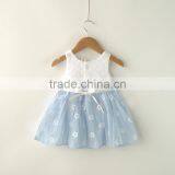 100% Cotton Short Sleeve Summer Lace Flower Baby Dress thumbnail-3