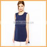 Sleeveless Ladies Long Beauty Tunic Tops thumbnail-1