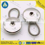 Silver Color Spring Type High Tension Metal Button Collar Extenders With Knob Pit Surface for Easy Fixing thumbnail-4