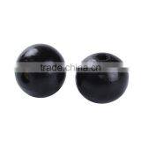 High Quality Round Black Printing Hinoki Wood Beads thumbnail-3