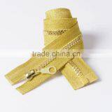 #5 O/E Golden Teeth Resin/Plastic Zipper or Zips thumbnail-1