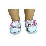 Print Flower Cotton Doll Sneakers , 18 inch Doll Sneakers for Madame Alexander Dolls