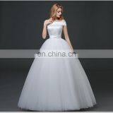 HS1630 2017 White Sheath Ruffle Long Puffy Prom Ball Gown Wedding Dresses Patterns thumbnail-6
