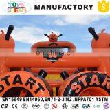 Outdoor Halloween Pumpkin Inflatable Obstacle Course for Kids Party Used thumbnail-5