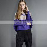 New Fashion Color Block Pleated Design Women Cloak Style Coat thumbnail-1