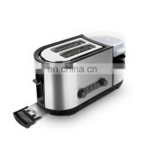 hot sale stainless steel 4 slice electric manual bread toaster with timer