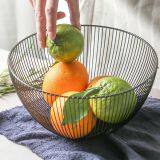 Metal Fruit Basket Iron Art Fruit Plate Nordic Ins Home Storage Items Snack Basket