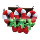 Teddy Puppy Molar Bite-resistant Christmas Candy Cane Dog Toy Squeaky Pet Christmas Toy thumbnail-2