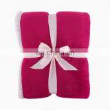 Amazon Hot Selling Customized High Quality Plush Thick Flannel Fleece Sherpa Backing Warm Throw Blankets for Winter thumbnail-5