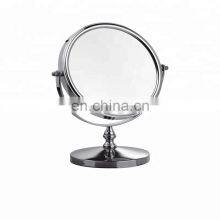 Hot Item Cosmetic Mirror Household Chromed Round Frame Cosmetic Mirror 15cm Short Arm Standing Tabletop Cosmetic Mirror thumbnail-1