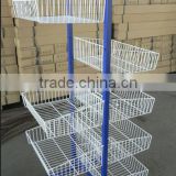 supermarket wire snacks basket shelf/basket moveable rack