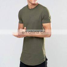 Long Hip Hop Scoop Bottom Fashion T-shirt for Men Custom Printing t Shirts thumbnail-4