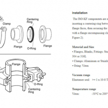 KF-10 Vacuum Clamp (Stainless)+Stainless Centering Ring + Viton Gasket thumbnail-2