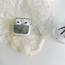 Hot Sale Mirror Earphone Case With Buckle Earbuds Cover for Airpods 1 2 Pro 3 thumbnail-4