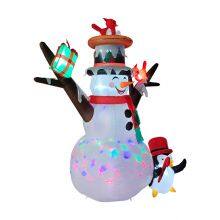 Christmas Outdoor Decor With Snowman Inflatable Seasonal Christmas Decor thumbnail-3