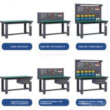 Industrial Workbench | Modular Tool Storage Bench With Perforated Pegboard / HN-IW08 / Heavy Duty Steel Worktable for Maintenance & Repair thumbnail-3