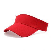 Solid Color Cotton Visor Summer Printing LOGO Marathon Sports Hat Travel Shading Sun Protection Portable Men Women Cap Wholesale thumbnail-4