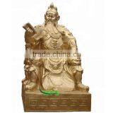 Bronze Sitting Guangong Figure Sculpture