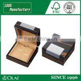 Quality cufflink box with metal nameplate