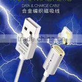 GOLF 1.2M Metal Maghetic USB2.0 Data and Charge Cable for Iphone 5/5s/se LED Light 2.4A Weave Cable for Iphone 5/5s/se thumbnail-4