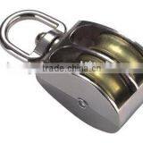 Small Metal Zinc Alloy Nickel Plate Professional Manufacturer Belt Pulley With Double Rigid Wheel Manufacturer thumbnail-1