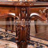 Dining Room Furniture Antique Carving Wooden Rectangle Dining Table thumbnail-5