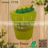 China Mechanical Kitchen Bucket With Bean Shape Timer