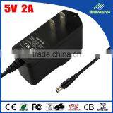 High Quality CE Saw-0502000 5V2A Wall Mount AC Power Adapter for Led/lcd/cctv thumbnail-1