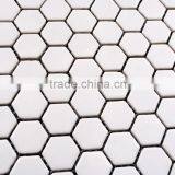 Tileseasy White Hexagon Ceramic Mosaic Tiles for Kitchen Bathroom