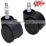 2016 Hot-sale Cheap 2" Black Non-trace Durable Nylon Office Chair Caster Wheels for Furniture thumbnail-2