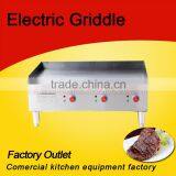 Kitchen Equipment Stainless Steel Electric Flat Bbq Hamburger Griddle