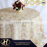132" R CHAMPAGNE EMB TABLE CLOTH ON MESH thumbnail-1