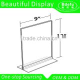 HOT- saling Vertical or Horizontal T-Strip Acrylic Sign Holder / Acrylic stand-up sign holder
