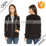 Guangdong Clothing Manufacturer Women Blank Zip up High Quality Wholesale Hoodies thumbnail-1