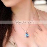 Women Jewelry Necklace Fashion Crystal Pendant Alloy Ailver Bracelet Chain thumbnail-2