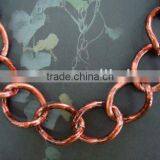 Brown Color Painted Metal Necklace Chain thumbnail-1