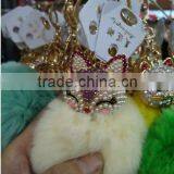 1229new Design Colourful Rabbit Fur Pom Pom Ball for Keyring and Bags thumbnail-1