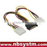 SATA 15pin Male to 2x4pin Power Cable