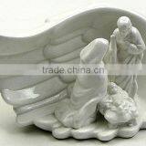 Christmas Decoration Ceramic Nativity in Wing Figurine thumbnail-1