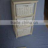 Wooden Cabinet With Willow Drawers thumbnail-1