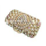 Gold Metal and AB Color Crystal Evening Clutch Bag Woman Handbag Ladies Party Bag (88162A-AB) thumbnail-6