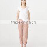 Woman Fashion Washed Chino Slim Leg Trousers thumbnail-1