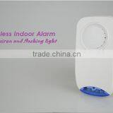 Working with alarm system flashing indoor soren battery operated wireless remote siren LB-W09