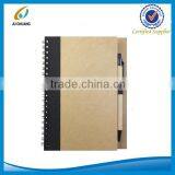 Kraft Paper Cover Notebook Good for School With Recycled Pen thumbnail-3