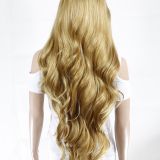 Long Curl Brown Color Synthetic Wigs