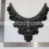Fashion Neckline Design Embroidery Guipure Lace Collar Black Applique thumbnail-6