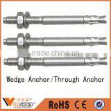 Carbon Steel MS Anchors M10*100 Wedge Anchor Through Bolt thumbnail-1