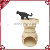 S&D China Production Good Quality Wicker Rattan Handmade Durable Cat , Rabbit , Tree Cat , Dog Pet Cat Play House thumbnail-2