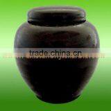 DECORATIVE JET BLACK MARBLE URNS thumbnail-1